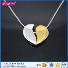 Hot New Products 2015 Fashion or et argent Collier coeur brisé